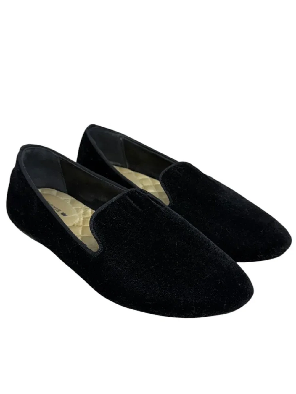 Birdies Starling Women's Slip On Black Velvet Flat Loafer Size 6